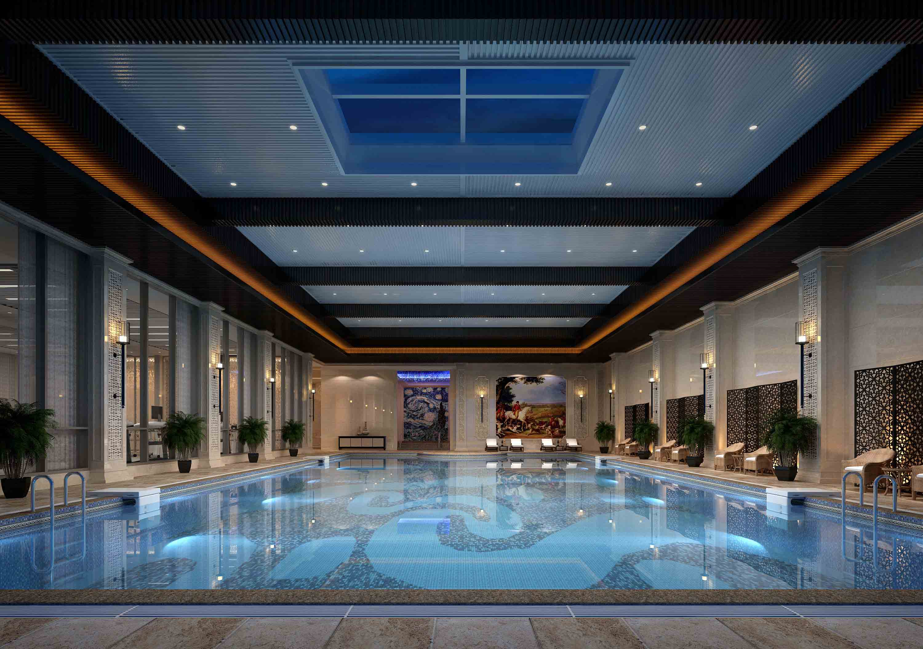 酒店泳池 游泳池设计图__室内设计_环境设计_设计图库_昵图网nipic.com